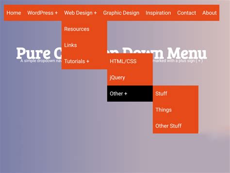 dropdown menu codepen|Pure CSS DropDown Menu .